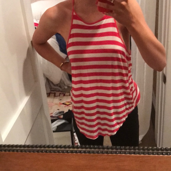 red and white striped tank top - Picture 2 of 4